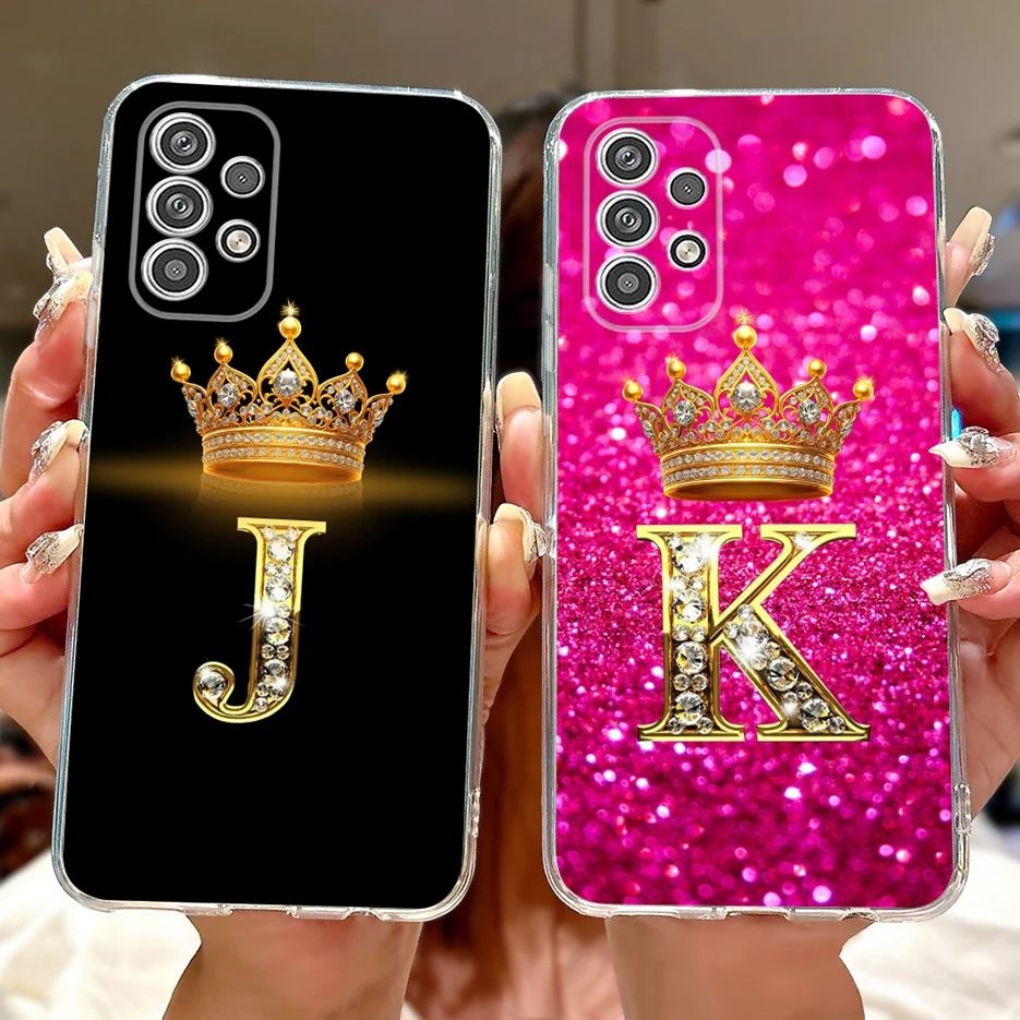 For Samsung Galaxy A32 Case SM-A325F New Crown Letters Cover Soft Silicone Phone Case For Samsung A32 A 32 5G A326B Fundas Coque