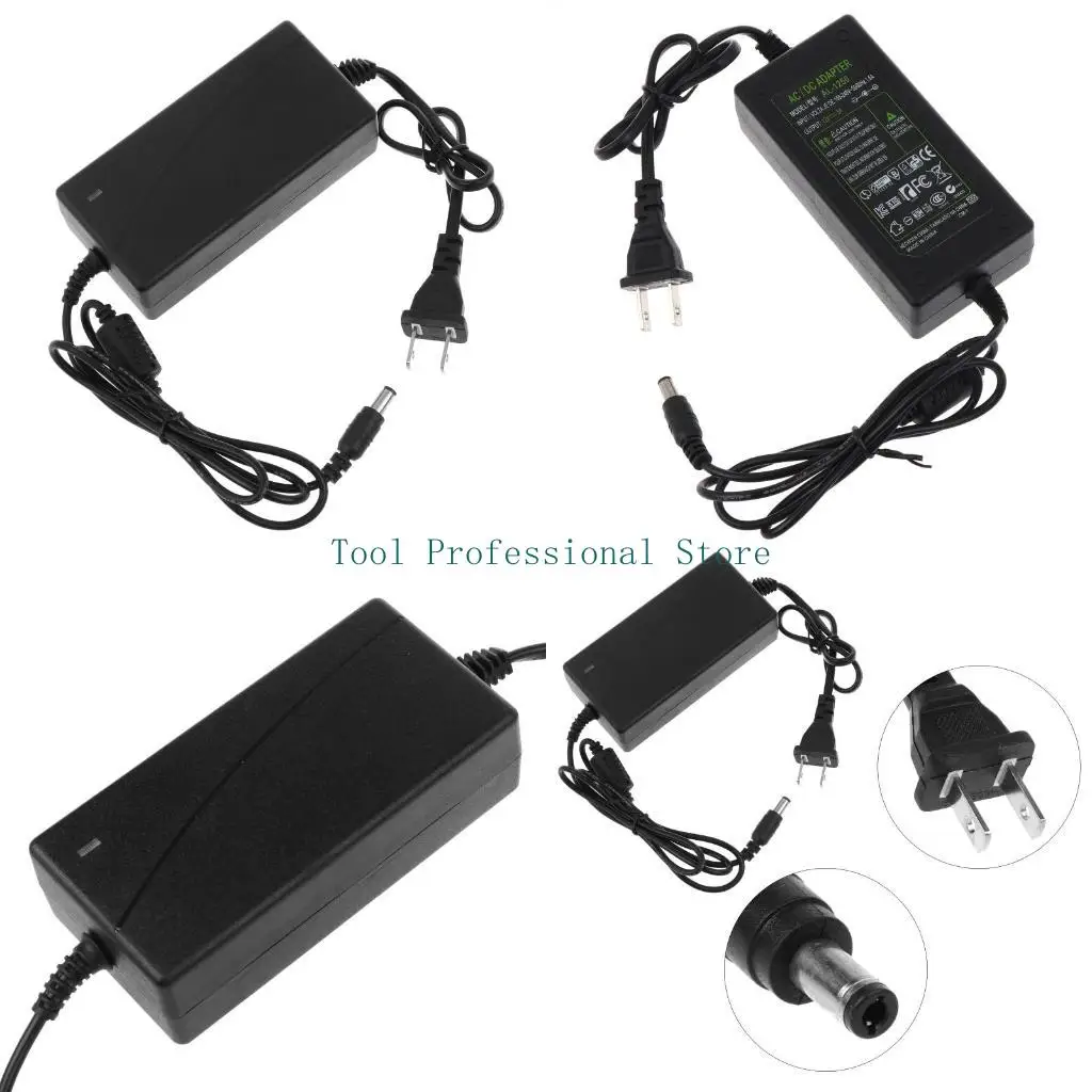 

57QF 12 В 5А Адаптер питания от 100 до 240 В переменного тока на 12 В постоянного тока США Штепсельная вилка Импульсный шнур для