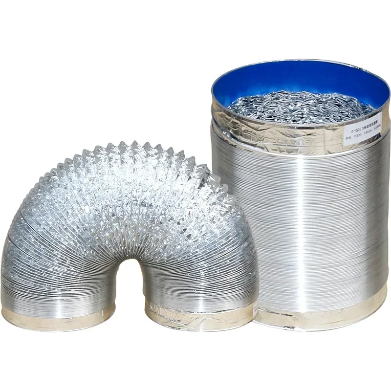 Conducto de ventilación de secador de manguera, escape de aire Flexible, ventilador de calefacción de aluminio, abrazadera de pulgada Flexible, codo