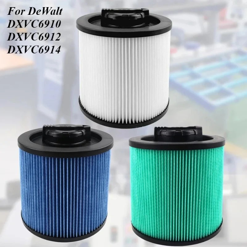 Replacement HEPA Filter for DeWalt DXVC6910/DXVC6912/DXVC6914 Vacuum - High Efficiency Dust Filter Cartridge