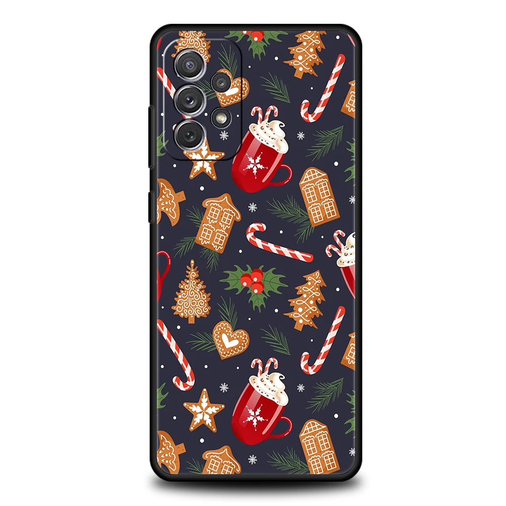 New Year Christmas Phone Case for Samsung Galaxy A55 A35 A15 A14 A25 A54 A51 A71 A72 A73 A32 A52 A52S A41 5G Silicone Shell Bags – Detail 4