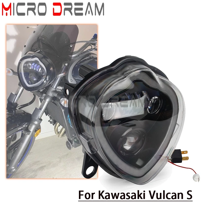 For Kawasaki Vulcan S 650 EN650 2015-2021 Motorcycle LED Headlight Assembly 12V High Low Beam DRL Running Lamp Headlamp 32W/60W