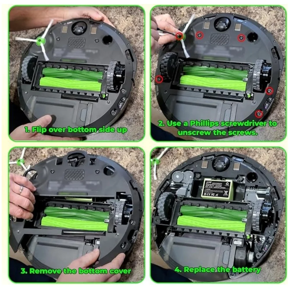 14.4V Authentic Replacement Parts - Lithium Ion Battery for Roomba e & i Series Robot Vacuums i3+ i4+ i7+ i8+