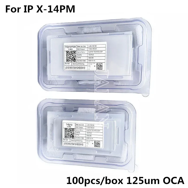 100pcs/box 125um OCA Film IP 15 15 Plus/15 Pro Max T-OCA Glue For IP X to 15Pro Max LCD Display Glass OCA Laminating Repair