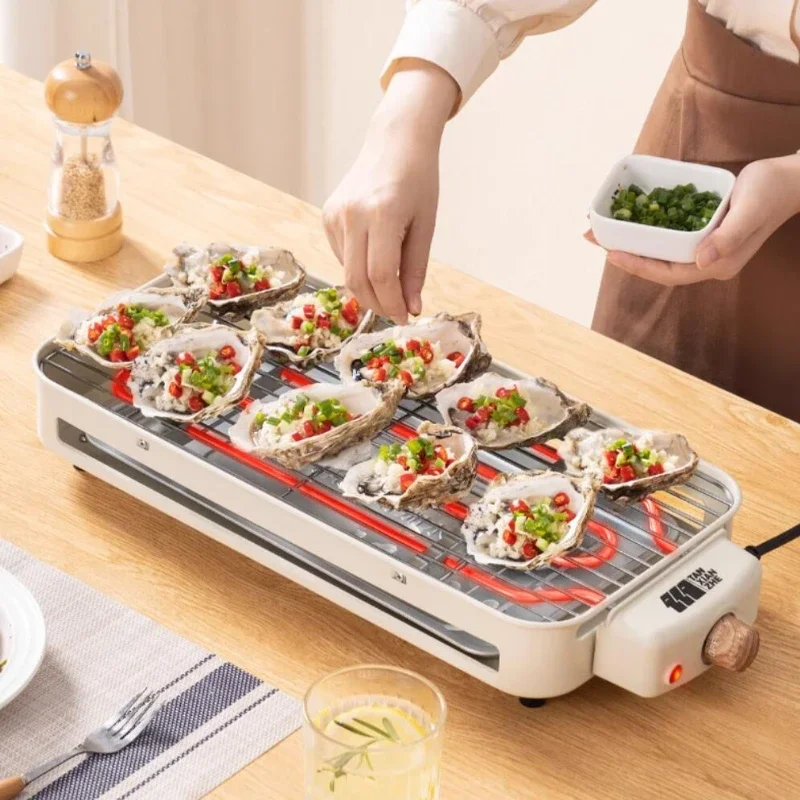 Grelha elétrica para churrasco, 220v, espeto para churrasco sem fumaça, bandeja elétrica interna para cozimento, гриль эleichри wik wik wik wik бра parrilla electrica