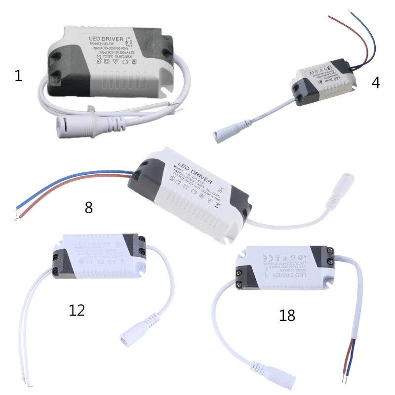 4-7/8-12/12-18/18-25W LED Strip Lights Power Supply AC85-265V Constant LED Driver Durable