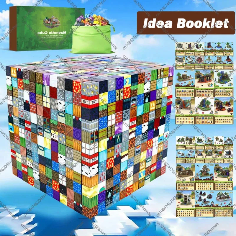 Magnetische Bausteine Mine World Magnet Cube Set für Junge Mädchen Kind Alter 3 + DIY Modell Kinder Stem Sensorischen pädagogisches Spielzeug