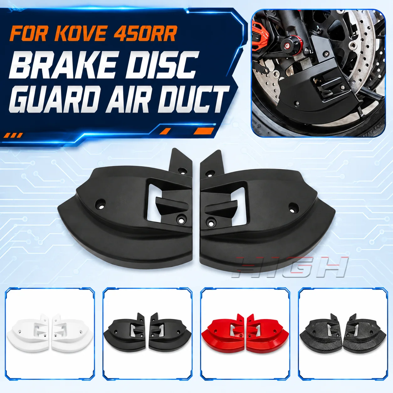 FIT FOR KOVE 450RR RR 450 Modified Brake Disc Guard Wind Deflector