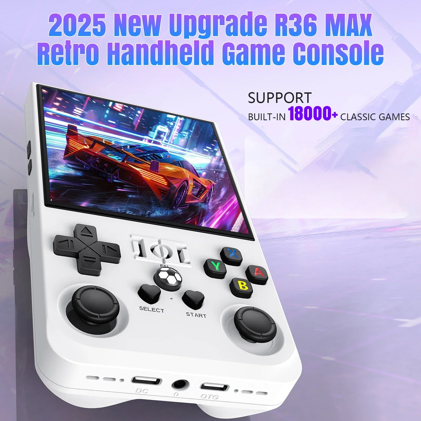 Console Portable Rétro R36MAX – écran IPS 4 Pouces, RK3326 1.5 GHz, 4000 MAh, 2 Joysticks 3D – Plus De 60 émulateurs