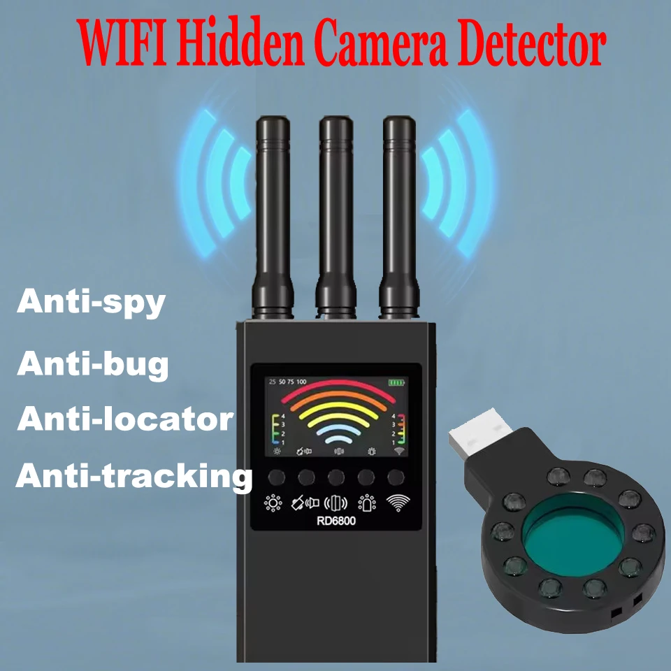 Nieuwe DR6800 Anti-Spy Detector RF/Bug/GSM Signaal Detecteren Verborgen Camera Lens GPS Tracker Magnetische Spy Gadgets Apparaat Scan Finder