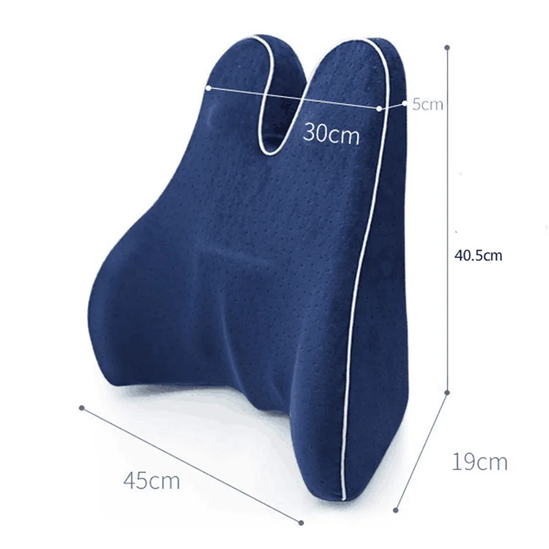 Orthopedic Chair Back Cushion Memory Foam Car Seat Office Sofa  Waist Lumbar Side Support Pillow Spine Coccyx Protect