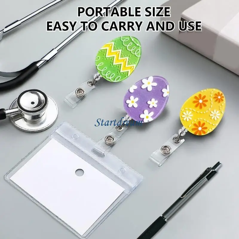 Retractable Nurse Badge Reel with Clip, Funny Badge Holder for Nurses K92C