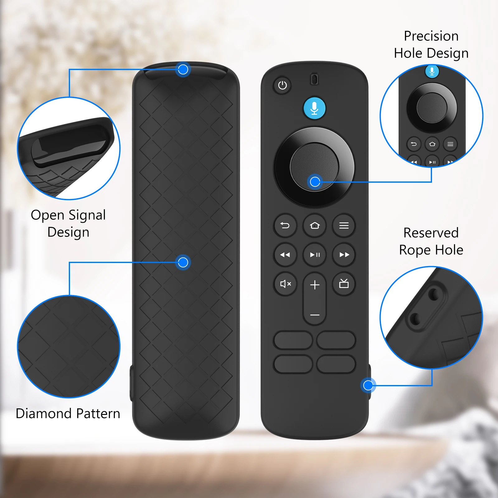 

Soft Silicone Case Housing for Fire TV Stick HD/4K Remotes NonSlip Texture Shell Protective Covers