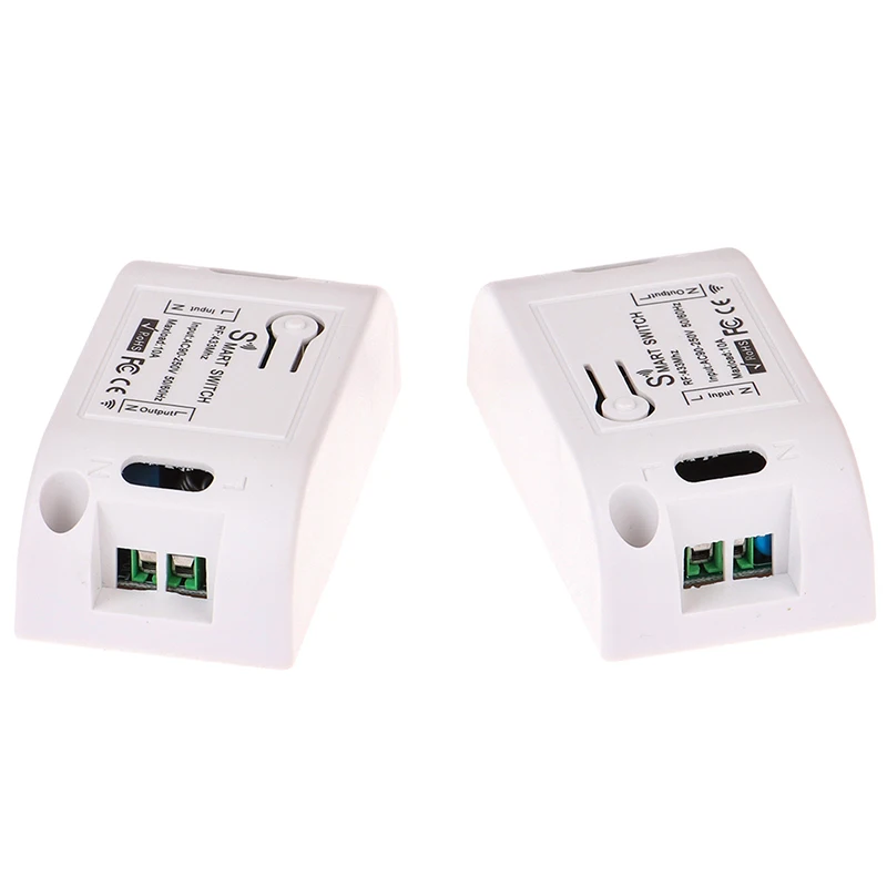 RF 433 AC 220V Receiver Smart Home Remote Control Smart Switch Smart Life/Tuya APP Works with Alexa Google