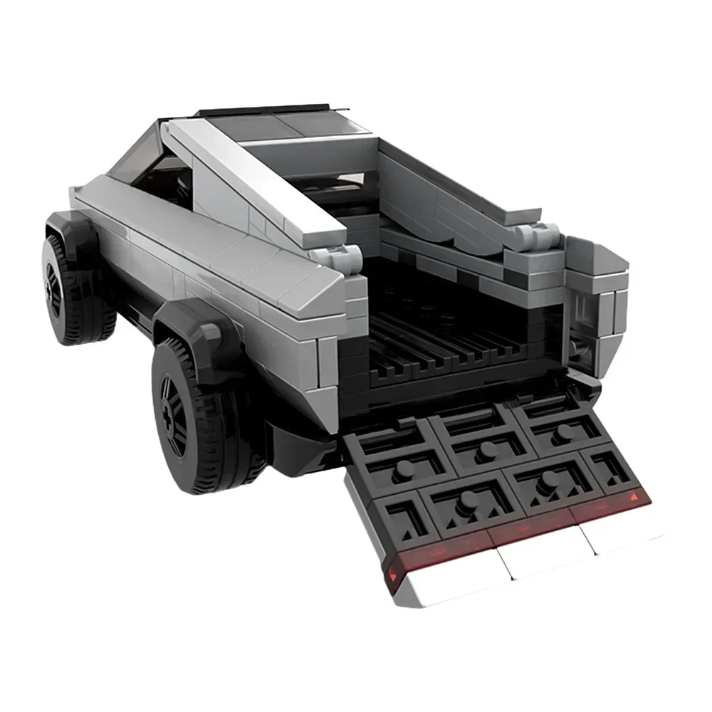MOC-165923 Speed Series Cyberpunk Truck Building Blocks Set High-Tech Car Small Particle Teslaed Beast Assembly Model Kids Toy