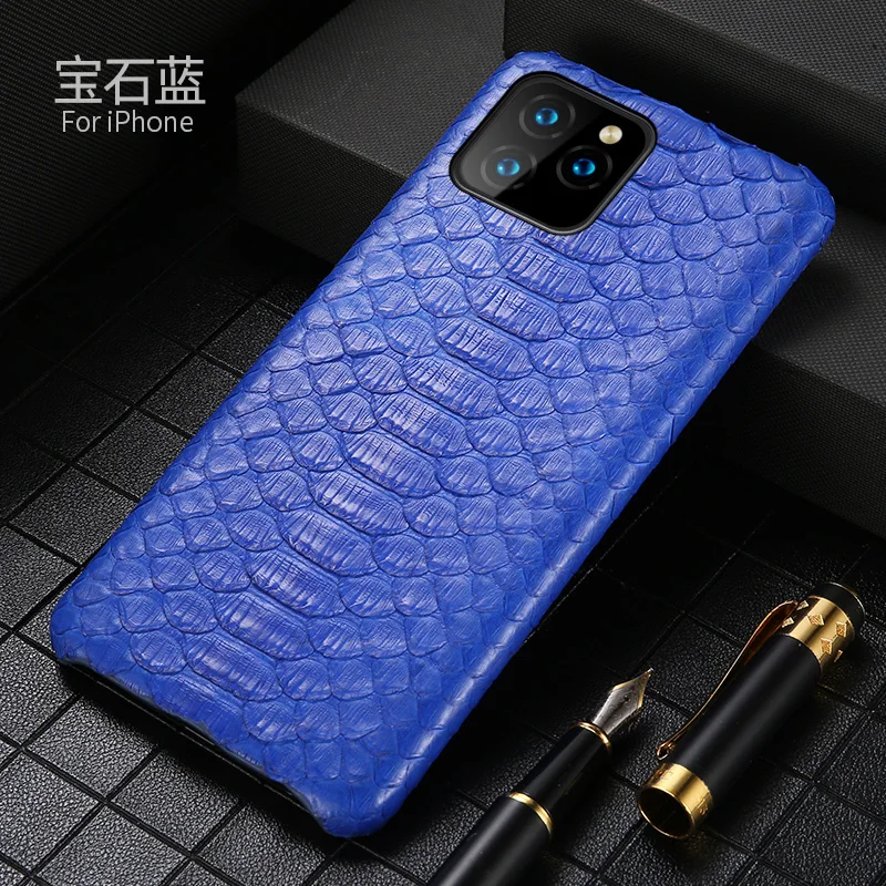 

Custom Made Natural Python Skin Back Cover for iPhone 13 12 11 Pro Max X XS Business Premium Leather Cases For iPhone 13 12 Mini