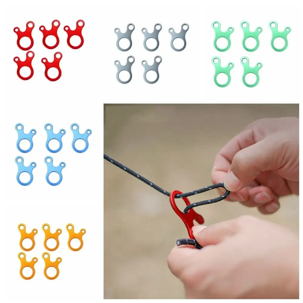 5pcs Snail Shape Camping Tent Cord Buckle Adjustable Wind Rope Buckle Tent Rope Buckles Fixing Buckle Aluminum Alloy