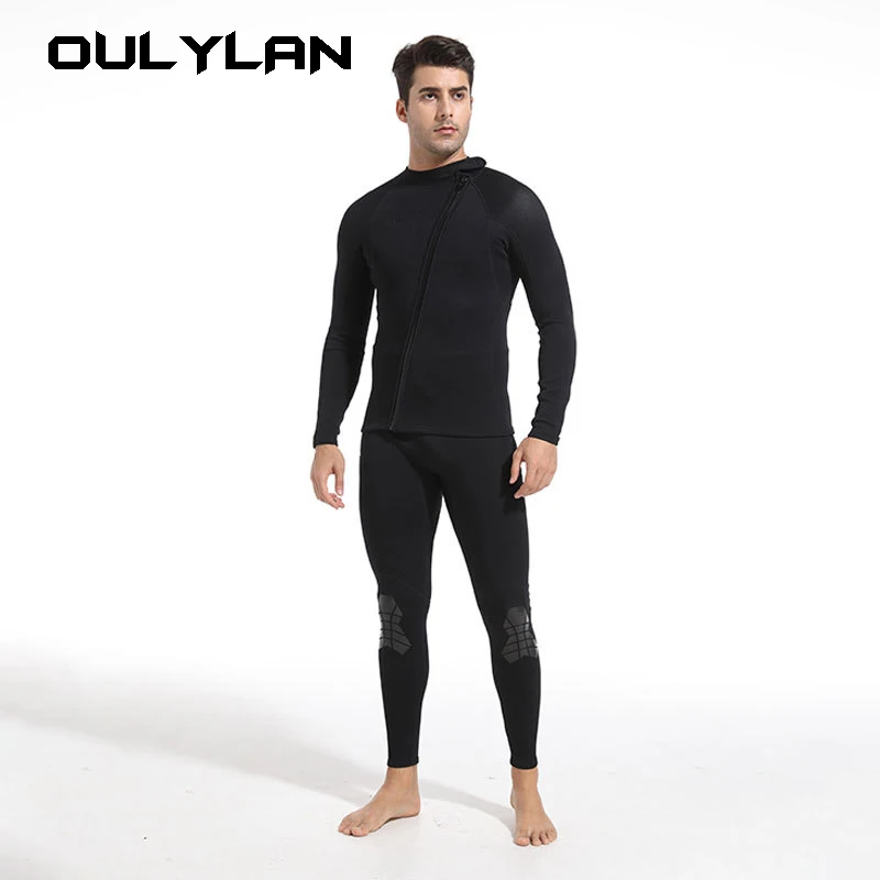 

Wetsuit Top Men's 1.5mm Neoprene Wetsuits Jacket Front Zipper Long Sleeves Diving Suit for Men Snorkeling Scuba Diving