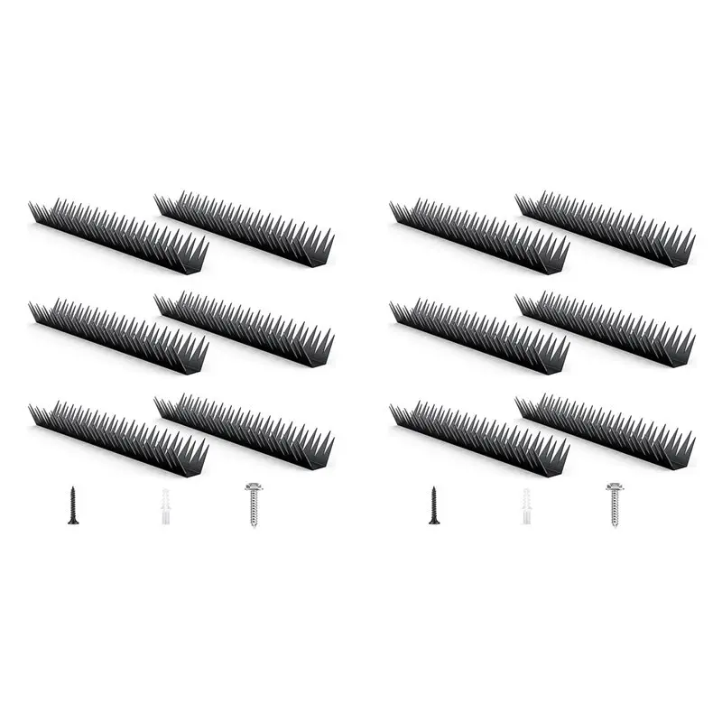 

ABZL 12X Anti Climb Fence Spikes Metal For Outdoor Walls, Garden Fences,Intruder Deterrent Fence Wall Spikes For Thieves