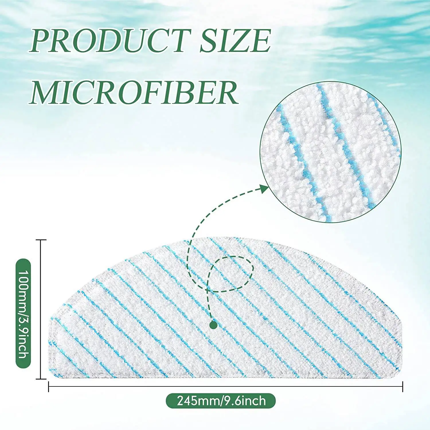 100 Pcs Disposable Mop Pads Replacement Mop Cloths Pads for Ecovacs T9 T9+ T8 T8+ T8 AIVI N8 N8 Pro N8 Pro+ Robot Vacuum