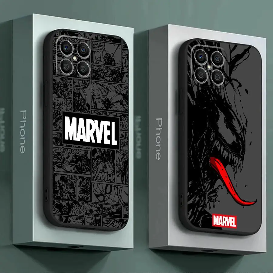 Marvel Venom Hero Phone Case for Honor X9a 5G 90 X8 4G X8a X7b X9b 5G X8b 70 X6 8X Magic5 Lite Silicone Cover