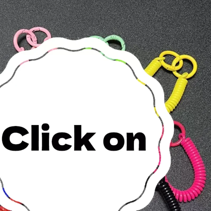 Colorful Retractable Keychain Spring Rope Double Key Rings Spiral Phone Lanyard Anti Lost Card Holder Strap