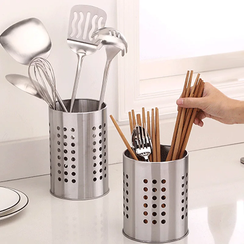 Stainless Steel Chopstick Holder Kitchen Tableware Container Cutlery Utensil Organizer Spoon Knife Fork Rack Kitchen Accessories