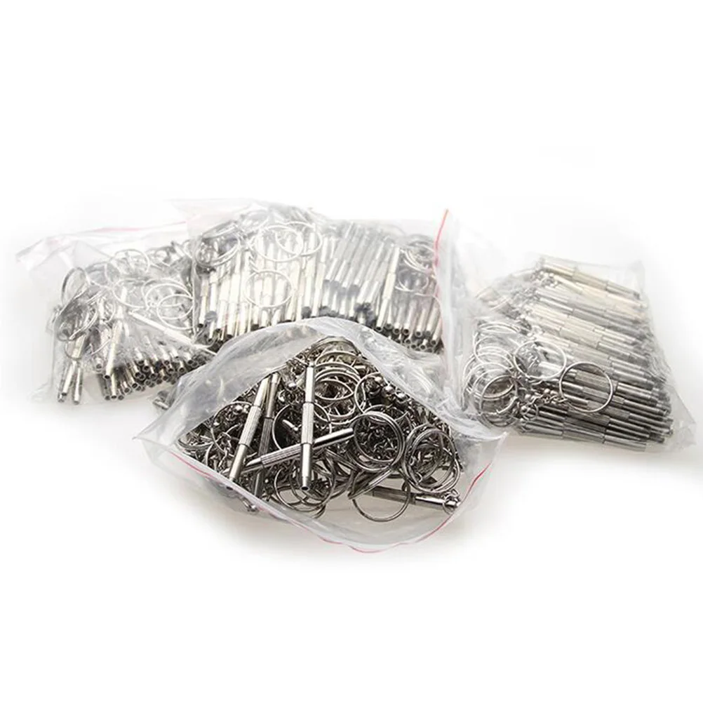 

2Pcs Small Screwdriver Keychain Eyeglasses Sun Glasses Watch Repair Kit Compact Portable Easy Carry Screwdriver Kit