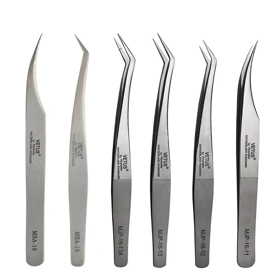 

100% Original VETUS Tweezers MSA-18 MSA-19 MJP-16-11 MJP-16-12 MJP-16-13 MJP-16-13A Eyelash Tweezers