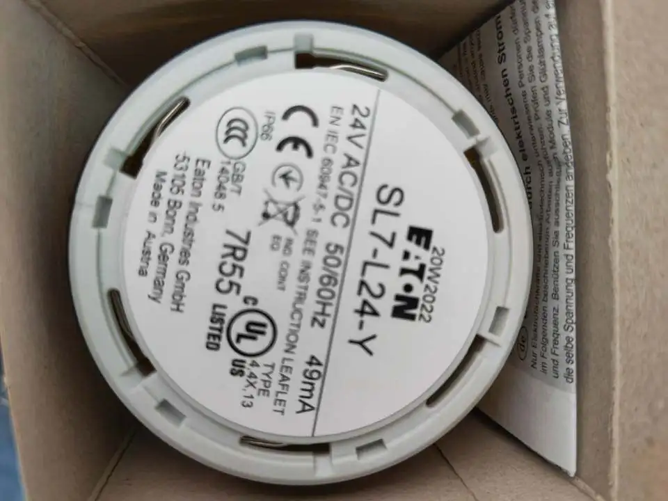 

Eaton Moeller SL7-L24 24V AC/DC LED Steady Light Module IP66 for SL7 Signal Tower