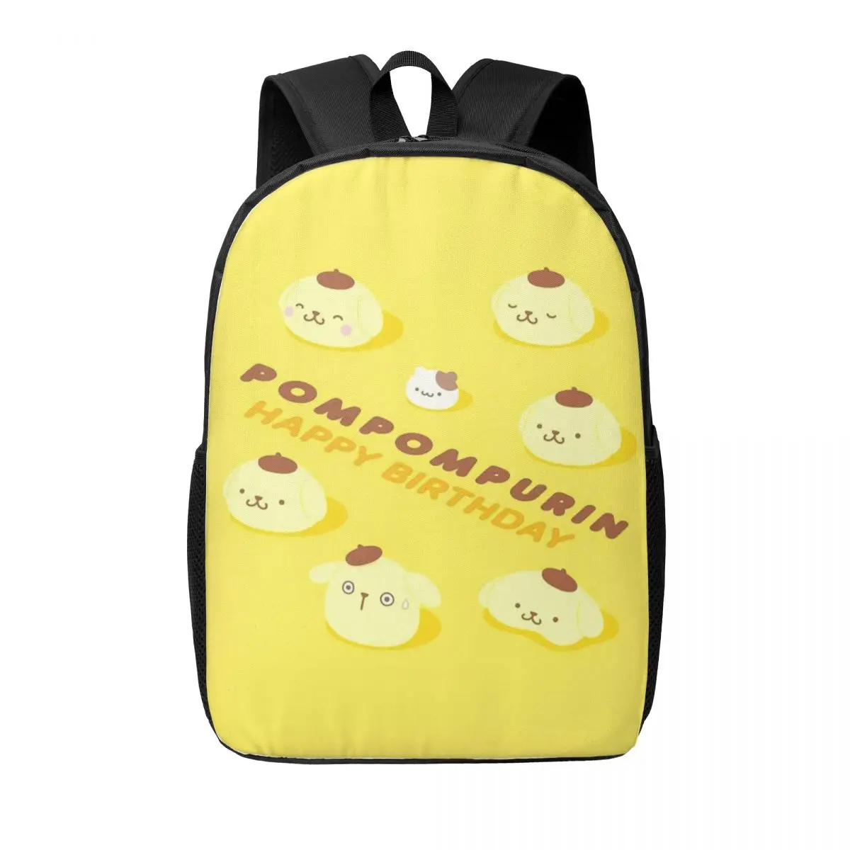 Custom Pom Pom Purin Lovely Anime Backpacks for Girls Boys School College Travel Bags Women Men Bookbag Fits 15 Inch Laptop