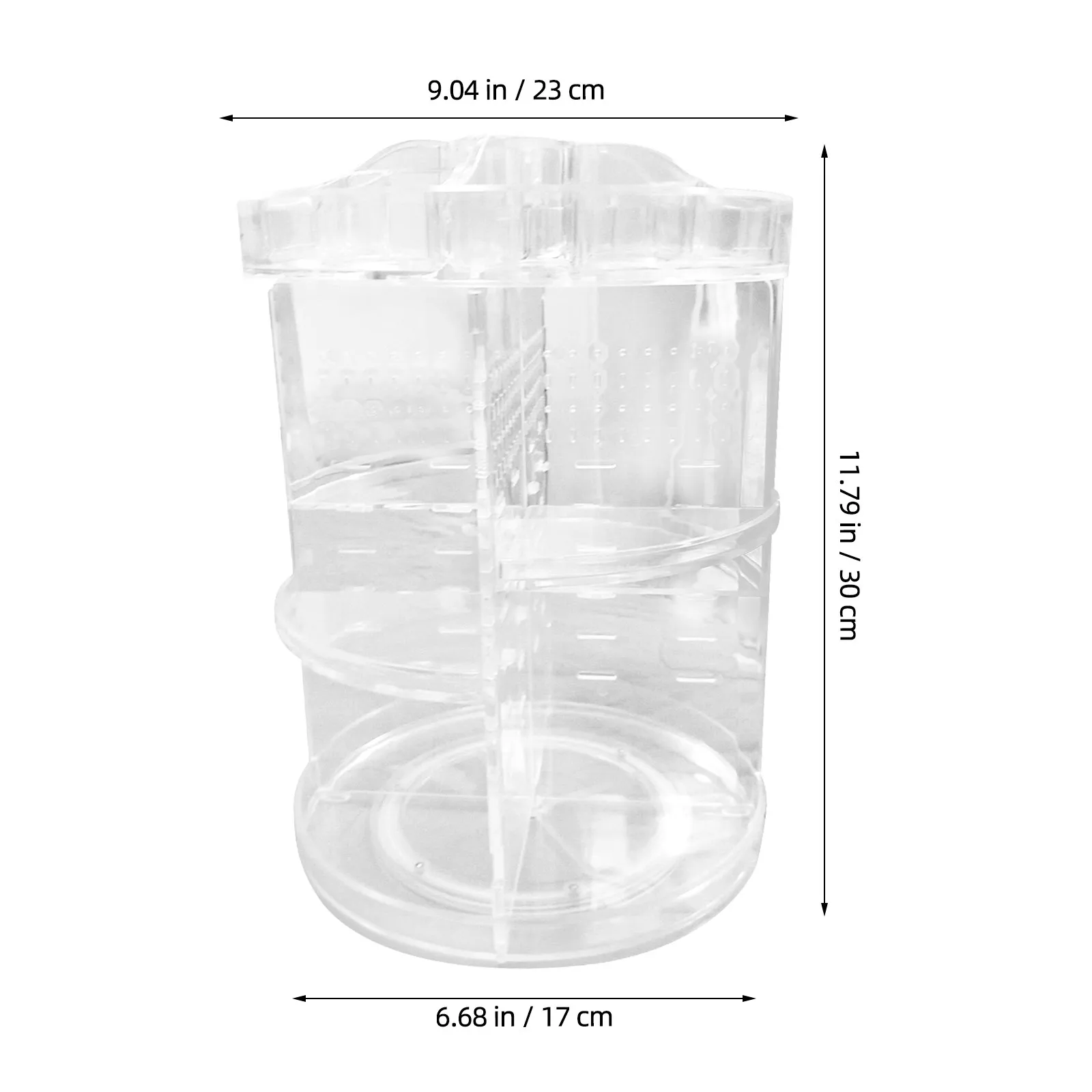 360-Degree Rotating Organizer Clear High-Grade Material Adjustable Layers Makeup Storage Rack for Cosmetics Accessories