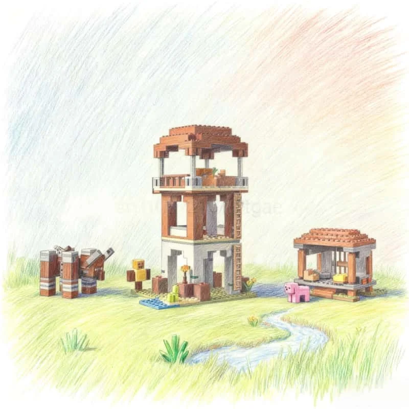 

Новинка 2025 года, строительный блок Predator Outpost, модель сборки, технология, серия строительных блоков, игрушки для детей и взрослых, рождественские подарки