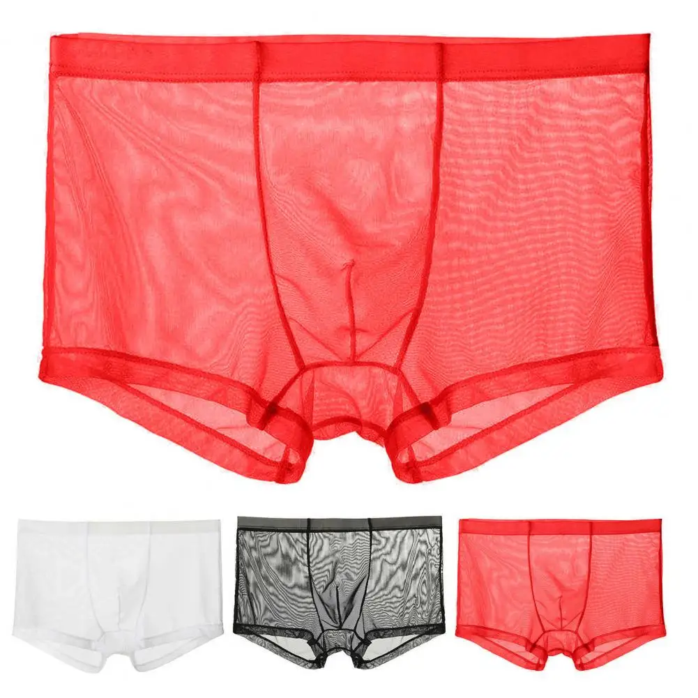 

Шорты-боксеры 2025, ультра-удобные мужские боксеры, дышащие сетчатые боксеры для мужчин, сексуальное нижнее белье с низкой посадкой и 3d-пленкой, комфортное нижнее белье