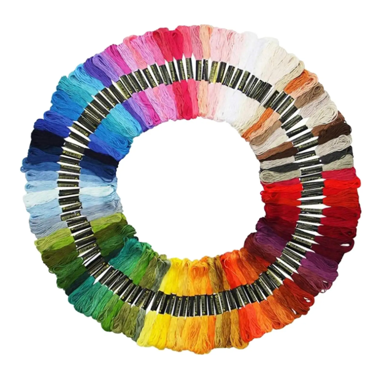 Cotton Embroidery Floss Thread 100 Skeins Rainbow Colors 8m Each for Friendship Bracelets Cross Stitch String Art