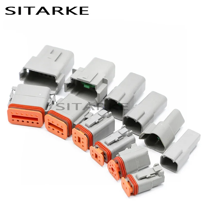 

1 Set Deutsch DT Connector DT06-2S/DT04-2P 2P 3P 4P 6P 8P 12P Waterproof Electrical Plug For Car Motor With Pins 22-16AWG