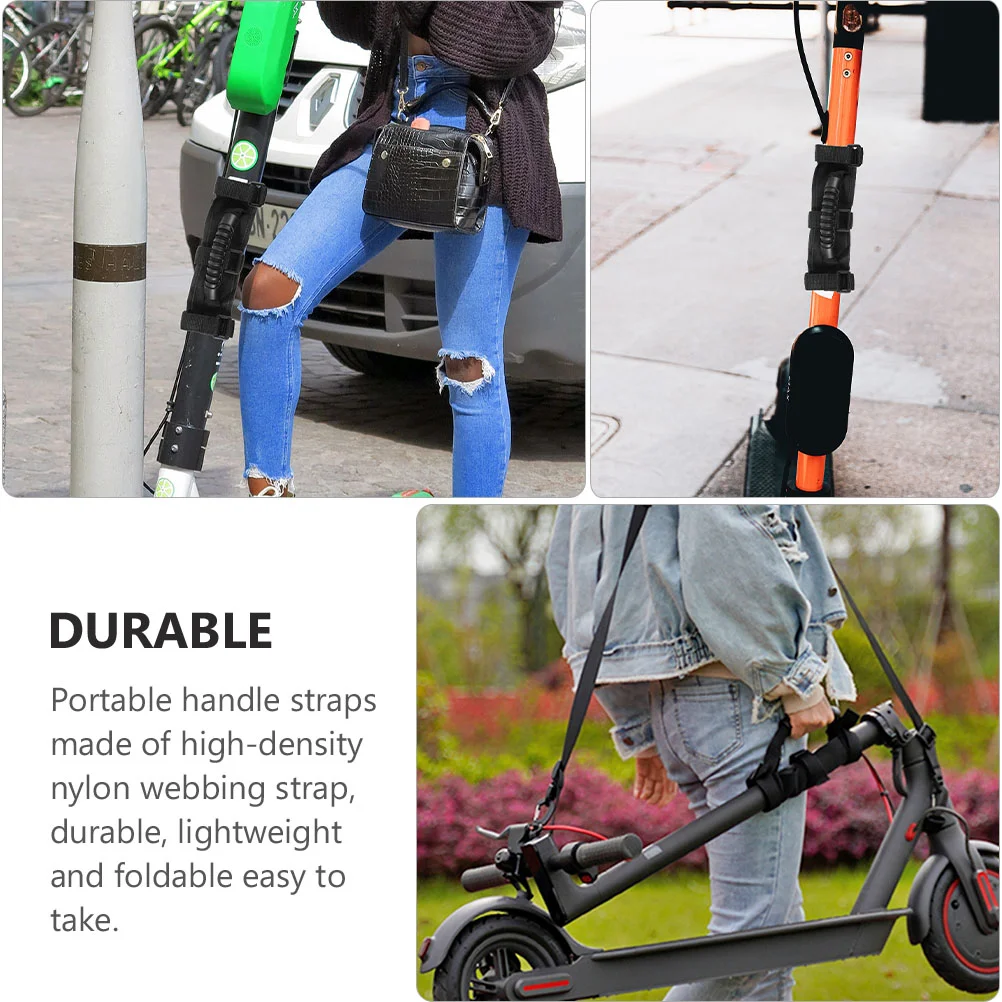 2 Pcs Small Scooter Handle Man Electric Bicycles for Men Skateboard Carrying Strap Nylon Accessory