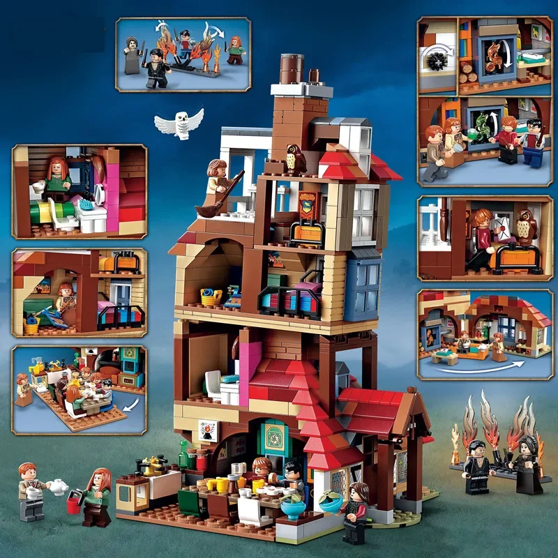 NEW 2020 Magic Movie Attack on The Burrow Building Blocks Kits Bricks Set Classic Model Kids Toys For Children Gift