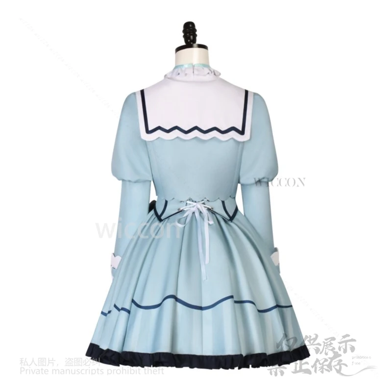 Gra Vtuber Cosplay Amamiya Kokoro kostiumy sukienka niebieskie peruki garnitur Comic Con Halloween karnawałowe mundury niestandardowe kobiety dostosowane