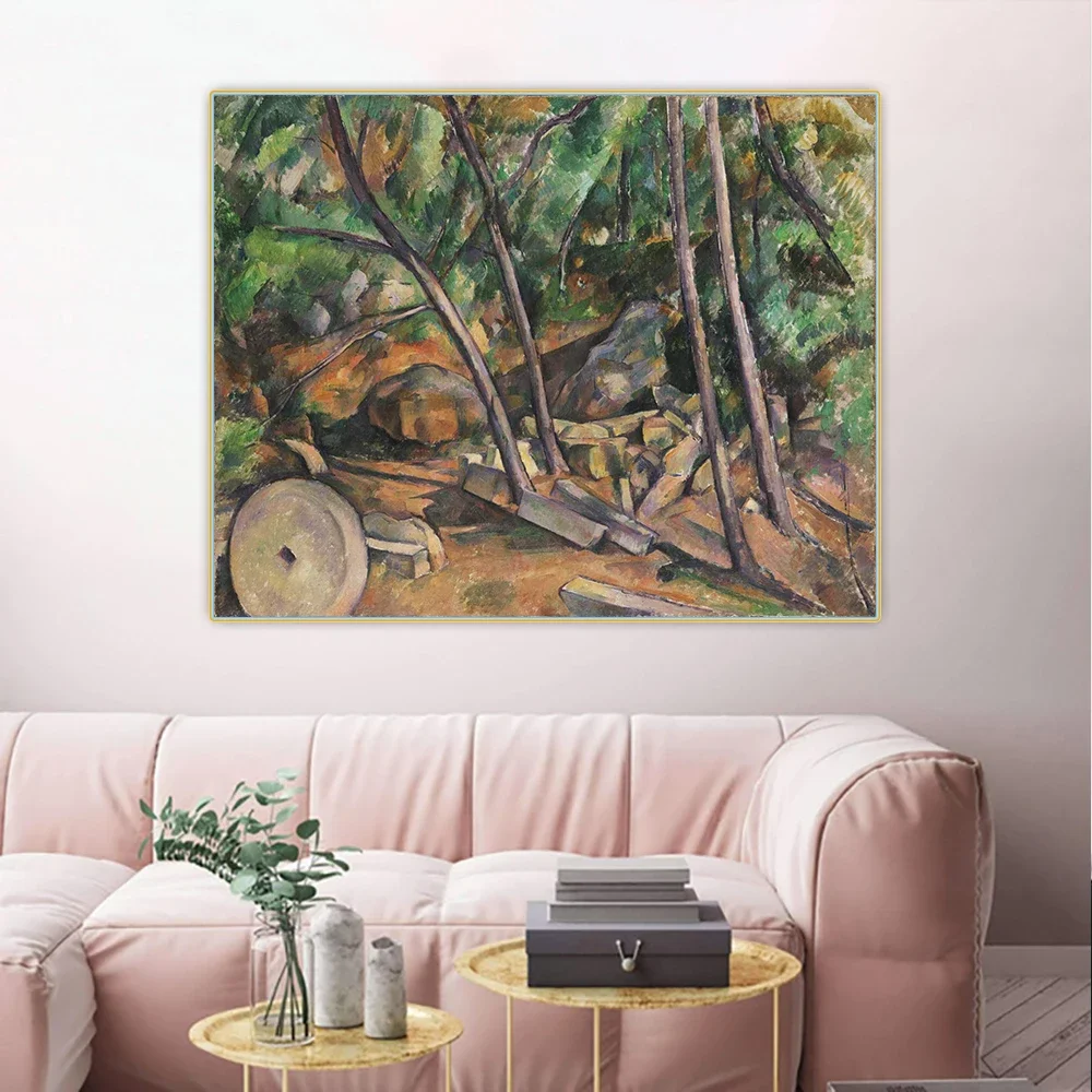 Citon Paul Cezanne《Woods with Millstone in the Park of the Chateau Noir》Canvas Oil Painting Picture Wall Decorations Home Decor