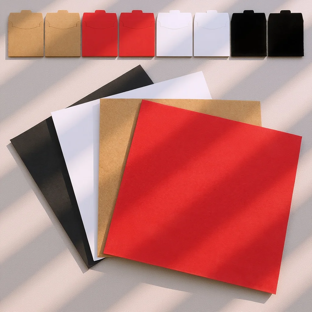 

20Pcs Paper Cd Dvd Sleeves Multifunctional Storage Bags DIY Customizable Portable Organizer for Media Protection