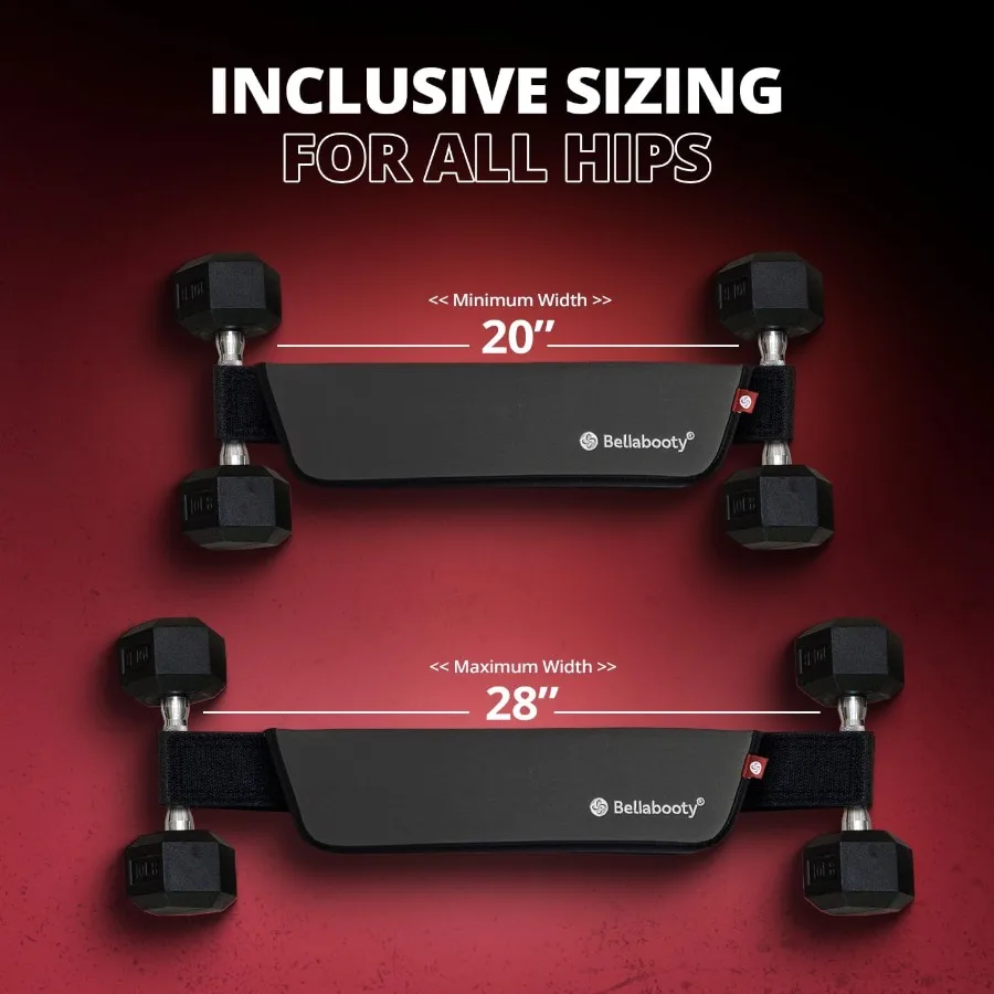 حزام OG Bellabooty للتمرين على الورك مع بطانة مقاومة للانزلاق لحماية الورك المحسنة مثالية لغطاء الدمبل