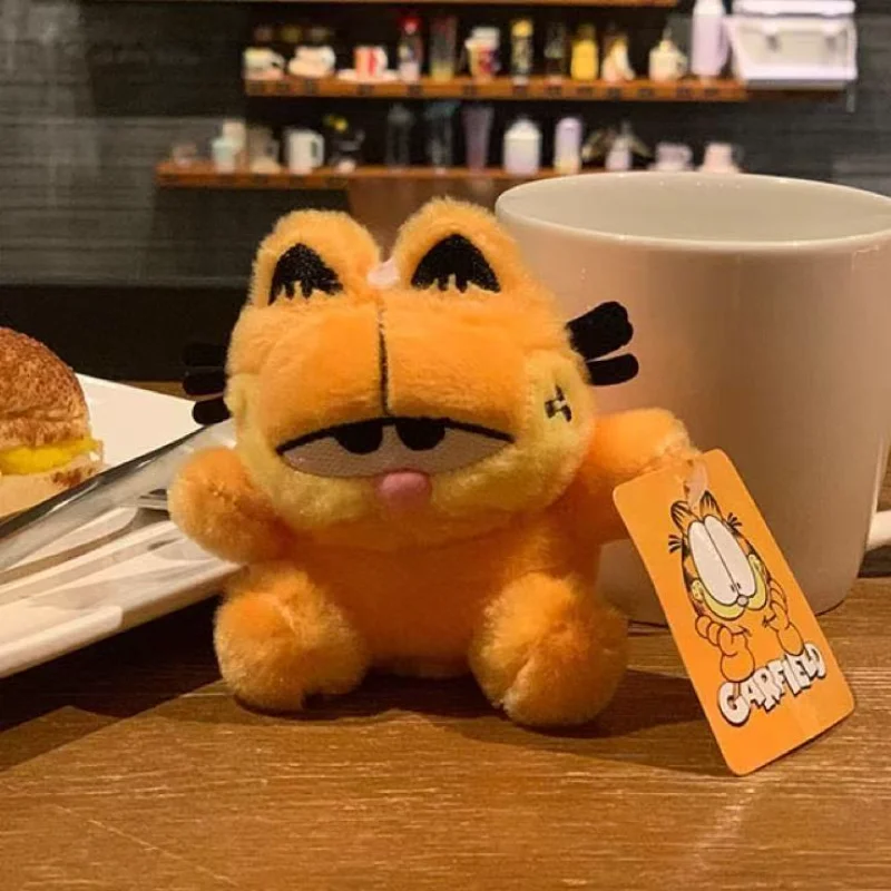 Cartoon Classic Image Garfield Plush Plush Toy Keychain Cute Backpack Decoration Zipper Anime Doll Couple Creative Gift
