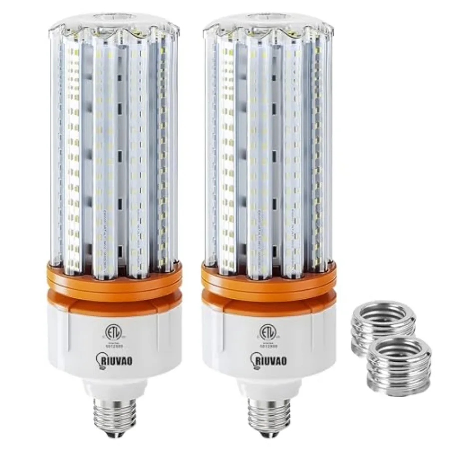 1000W Equivalent LED Corn Light Bulbs, 2 Pack 100W Led Corn Bulb 5000K Daylight White E26 E39 for Large Area Lighting, Warehous