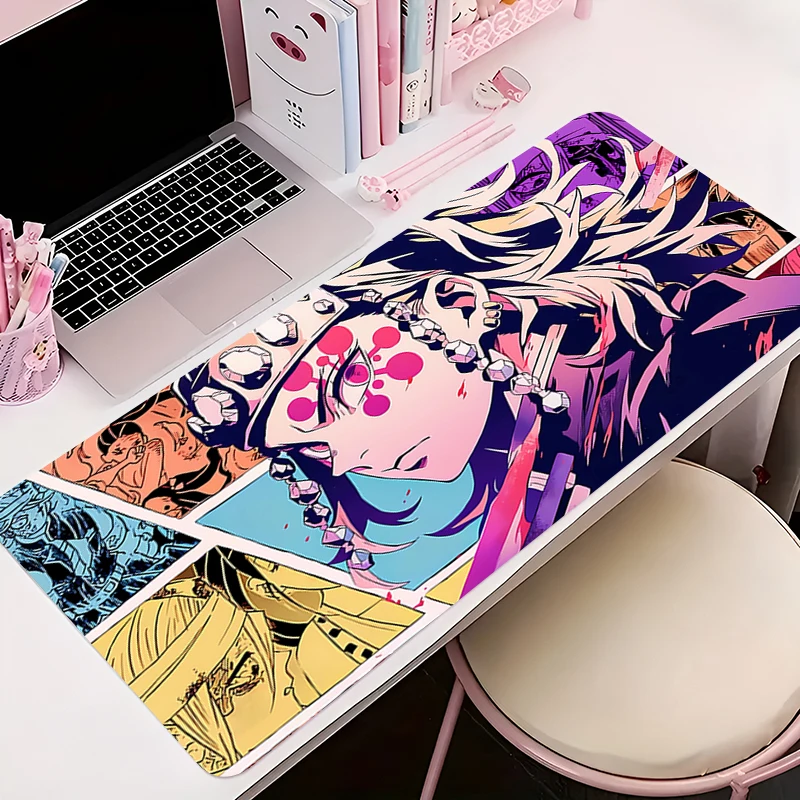 لوحة ماوس أنيمي ألعاب D-demon Slayer Tengen Uzui ماوس الوسادة حصيرة مكتبية للكمبيوتر وخزانة المكتب لوحة المفاتيح