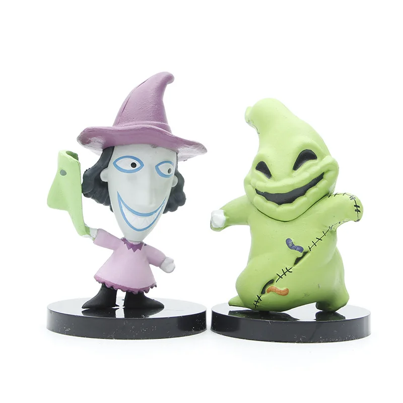 Figuras de acción de pesadilla, Sally Jack, Skellington, modelo de PVC de Navidad, estatuilla de vinilo, regalo de Halloween, juguetes, 10 piezas