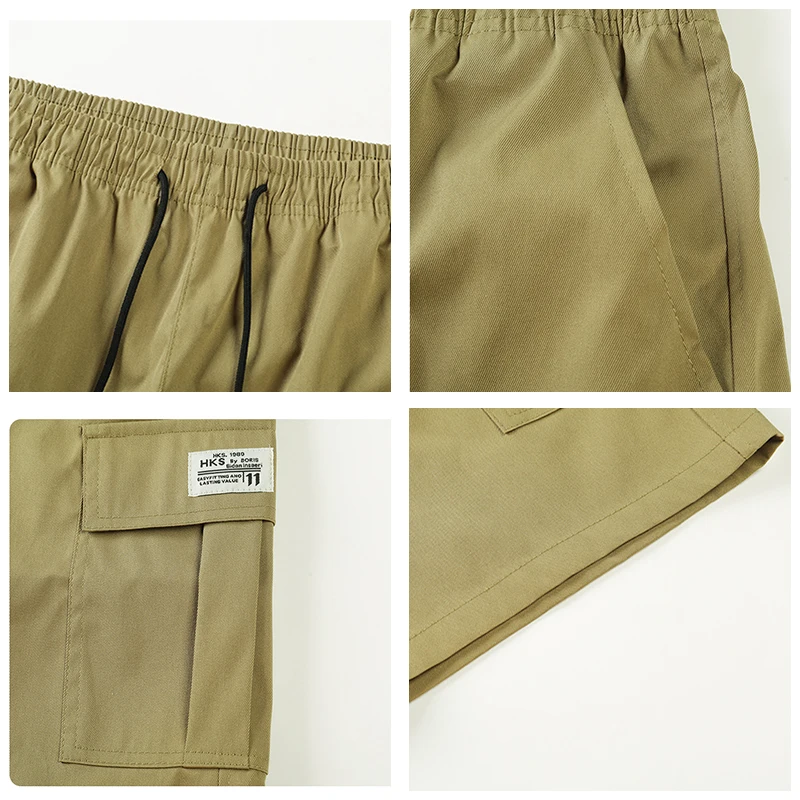 الرجال الصيف جديد البضائع السراويل موضة بلون جيوب متعددة سراويل قصيرة في الهواء الطلق تكتيك حجم كبير فضفاض عادية السراويل الرجال