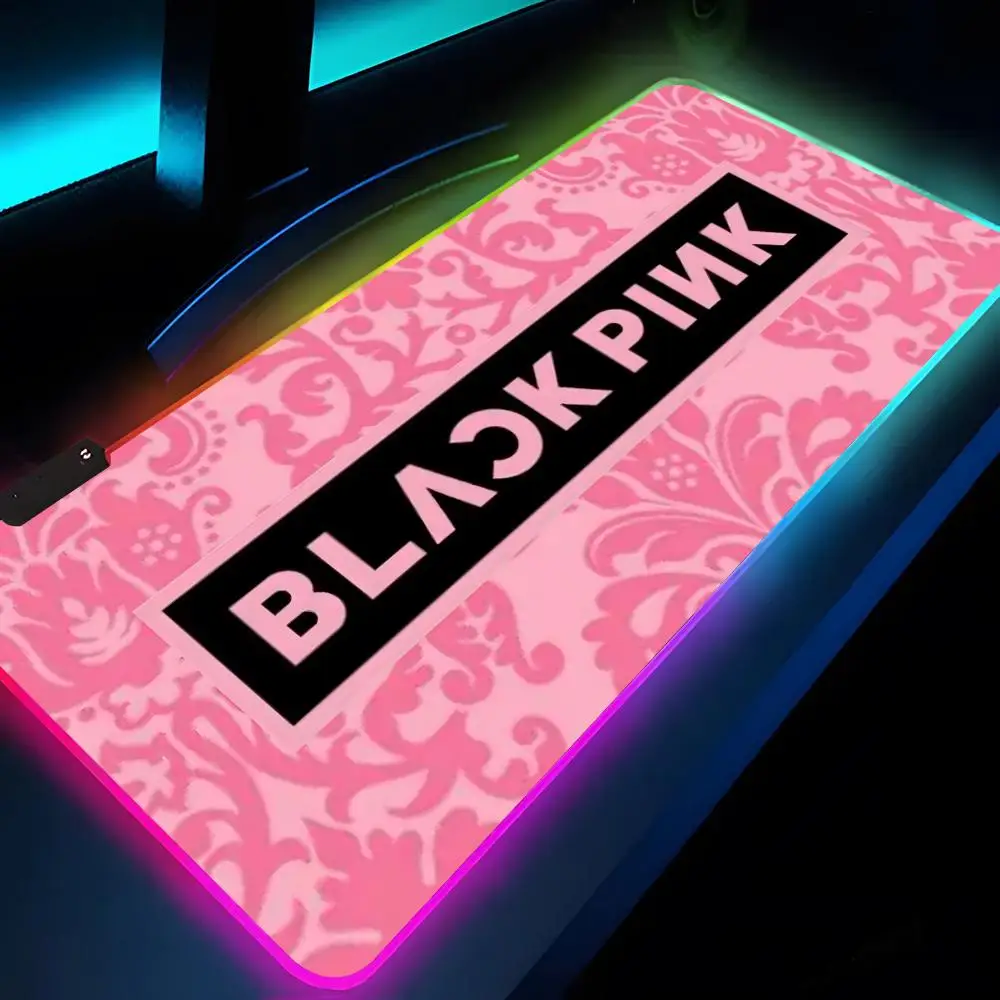 Kpop-BLACKPINks Mouse Pad Rgb Xxl Laptop Mat Gaming Mousepad tastiera retroilluminata Gamer Girl Table Pad scrivania