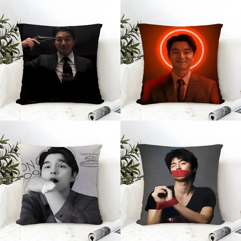 Popular Korean actor G-gong Yoo Pillow Case Home Living Room Decoration Linen Pillow Cases Cushion Cover