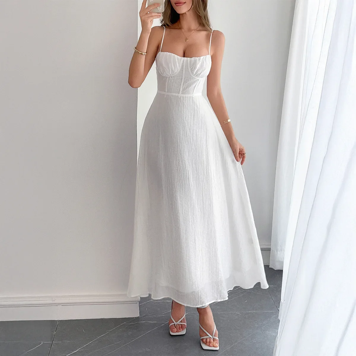 ชุดเดรสวินเทจสไตล์ชายหาดชุดวันหยุดฤดูร้อนสําหรับผู้หญิง 2025 ชุดเดรสสไตล์ใหม่ Boho m